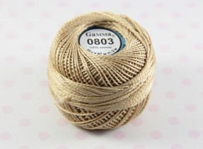 Пряжа Ирис 100% хлопок 10г 82м №0803 св-песочный