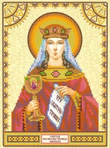 Схема для вышивки иконы бисером на холсте «Святая Варвара»