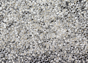Бисер Япония MIYUKI Delica цилиндрический 11/0 5г DB-0041 кристалл серебряная линия внутри