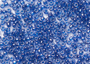 Бисер Япония круглый 11/0 10г 1057 светлый сапфир/синий, окрашенный изнутри